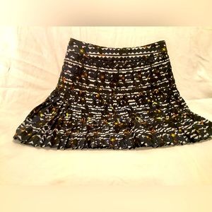J. Crew Patterned Pleated Skirt Size 4